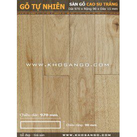 Sàn gỗ cao su trắng 970mm