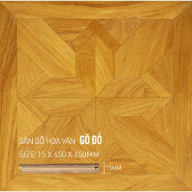 Sàn gỗ Mỹ Thuật Gõ Đỏ 450x450mm