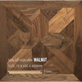 Sàn gỗ Mỹ Thuật Walnut 600x600mm