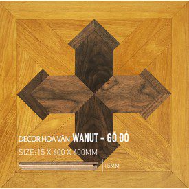 Sàn gỗ Hoa Văn Gõ Đỏ - Walnut 600x600mm